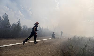 Polske brandmænd kæmper for at slukke skovbrande