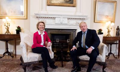 Boris Johnson, on the right, and Ursula von der Leyen